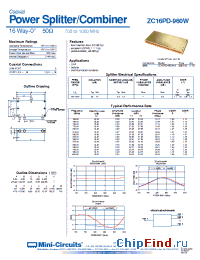 Datasheet ZC16PD-960-S+ manufacturer Mini-Circuits